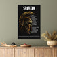 Spartan Art Motivation Poster Print 100% Australian Made 40x60cm Stretched Canvas Ready to Hang