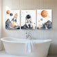 3pcs Astronaut Space with Rocket & Planets Metal Print Ready to Hang Art