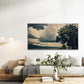 Alps Lake Geneva Vintage Wall Art Canvas Office Home Room Framed 120x60cm