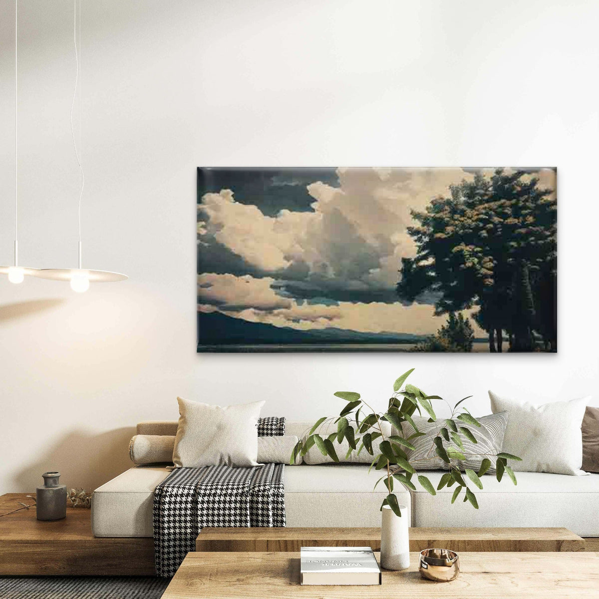 Alps Lake Geneva Vintage Wall Art Canvas Office Home Room Framed 120x60cm