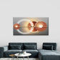 Atomic Structure Illustration Wall Art Canvas Office Home Room Framed 80x45cm