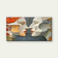 Abstract Spliced Double Face Wall Art Canvas Office Home Room Framed 80x45cm