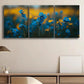 3pcs Blue and Yellow Wildflowers Photograph Metal Print Ready to Hang Art