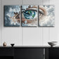 3pcs An eye with puzzle pieces Metal Print Ready to Hang Art