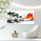 A Peaceful Sunset Journey Wall Art Canvas Office Home Room Framed 80x45cm