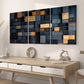 3pcs Modern Fashion Abstract Irregular Graphics Wall Art Set Canvas Framed 40x60cm - High Quality Print 100% Australian Made Wall Canvas Ready to Hang