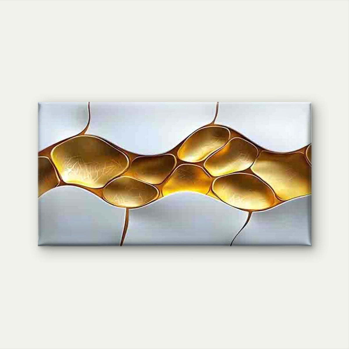 Abstract Irregular Block Wall Art Canvas Office Home Room Framed 80x45cm