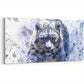 Snow Leopard Blue Tie-Dye Hippie Graffiti Trippy Aesthetic Wall Art canvas office home room framed 120x60cm