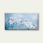 Frosted White Spring Blossoms Wall Art Canvas Office Home Room Framed 120x60cm