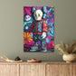 Cartoon Figure with Sad Face Colorful Graffiti Painting Print 100% Australian Made 40x60cm Stretched Canvas Ready to Hang