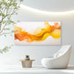 Warm Golden Flowing Abstract Wall Art Canvas Office Home Room Framed 120x60cm