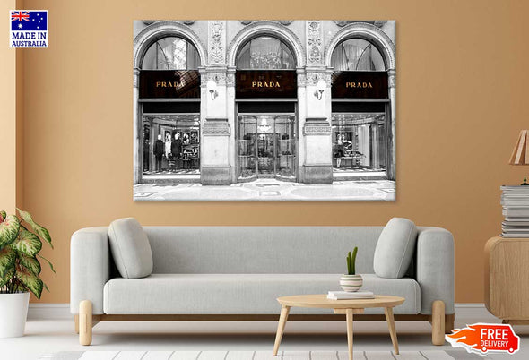 Black & White Fashion Store Front Print 100% Australian Made Stretched Canvas Ready to Hang - FS - 165