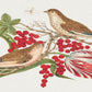 Antique Songbird Floral Study Wall Art Canvas Office Home Room Framed 120x60cm