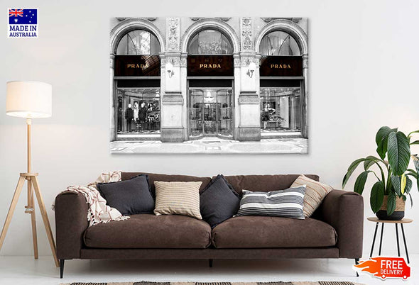 Black & White Fashion Store Front Print 100% Australian Made Stretched Canvas Ready to Hang - FS - 165