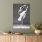 A Woman in A Tutu Is Doing a Ballet Pose Fashion, B&W Print 100% Australian Made 40x60cm Stretched Canvas Ready to Hang