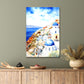 Serene Beauty of Painting Depicting a Blue Dome on A Hill Print 100% Australian Made 40x60cm Stretched Canvas Ready to Hang