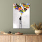 Artist Paints a Heart with Graffiti in Vibrant Colors Print 100% Australian Made 40x60cm Stretched Canvas Ready to Hang