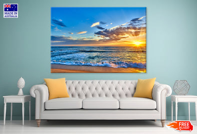 Sunset Beach View Victoria, Australia Print 100% Australian Made Stretched Canvas Ready to Hang - BC-103