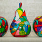 Folk Painted Wood Pear Apple Wall Art Canvas Office Home Room Framed 120x60cm