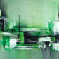 Modern Green White Abstract Wall Art Canvas Office Home Room Framed 120x60 cm