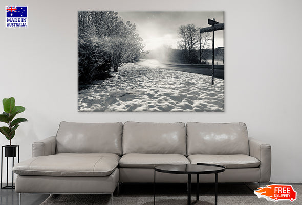 Road in Thee Coast of Puerto Rico Print 100% Australian Made Stretched Canvas Ready to Hang - BW-103