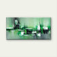 Modern Green White Abstract Wall Art Canvas Office Home Room Framed 120x60 cm