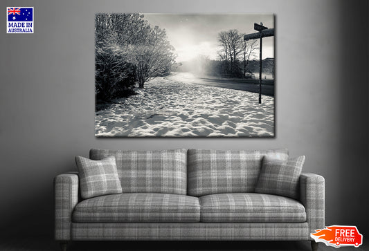 Road in Thee Coast of Puerto Rico Print 100% Australian Made Stretched Canvas Ready to Hang - BW-103