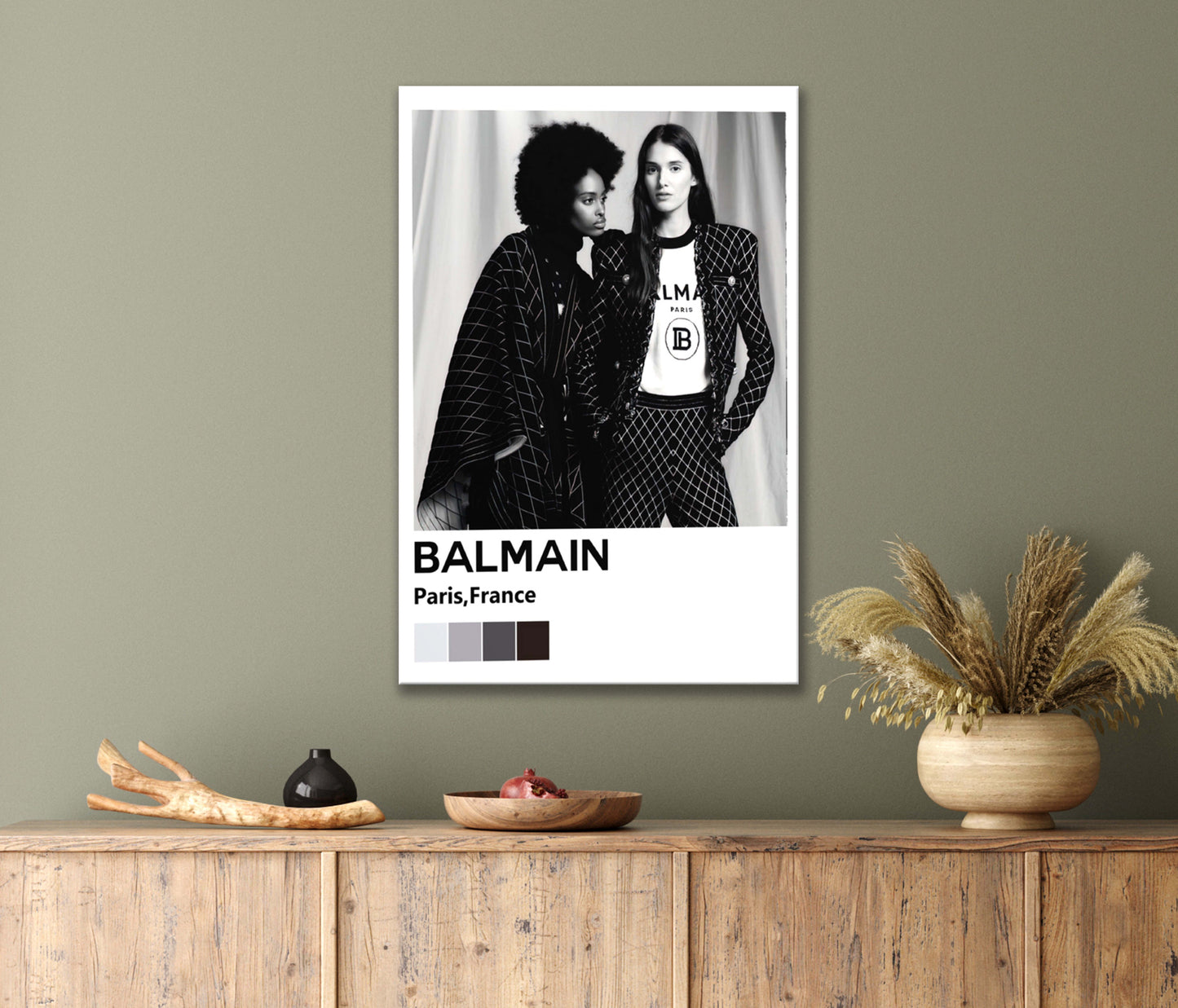 Balamain Art In Fashion Print 100% Australian Made 40x60cm Stretched Canvas Ready to Hang