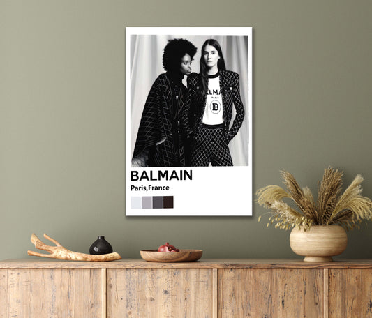 Balamain Art In Fashion Print 100% Australian Made 40x60cm Stretched Canvas Ready to Hang