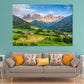 Green Hills & Mountains Village Print 100% Australian Made Stretched Canvas Ready to Hang - NT-103