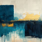 Teal Gold Abstract Texture Minimalist Design Wall Art Canvas Office Home Framed 120x60cm