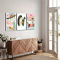 3pcs Patterned Melody of the Leopard, Unique Design Metal Print Ready to Hang Art