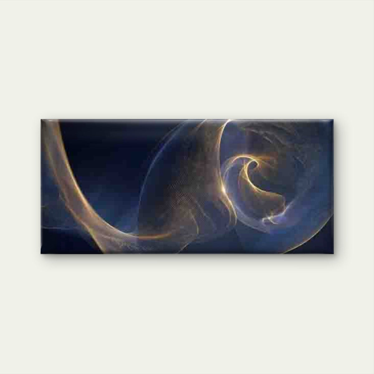 Golden Lines & Leaf Pattern Wall Art Canvas Office Home Room Framed 80x45cm