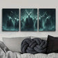 3pcs Antler Devil Painting Metal Print Ready to Hang Art