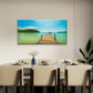 Wooden Pier Bridge With TropicalWall Art Canvas Office Home Room Framed 120x60cm