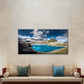 Blue Alpine Lake View Wall Art Canvas Office Home Room Framed 120x60cm