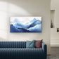Blue Misty Mountain Peak Ridge Wall Art Canvas Office Home Room Framed 80x45cm