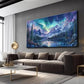 Abstract Snow Mountain Forest Vibrant Wall Art canvas office home room framed 120x60cm