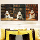 3pcs The Ghost in The Library Metal Print Ready to Hang Art