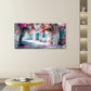 Greece Mediterranean Wall Art Canvas Office Home Room Framed 80x45cm