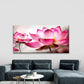 Pink Lotus Flower Bloom Wall Art Canvas Office Home Room Framed 80x45cm