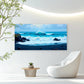Crashing Azure Ocean Waves Wall Art Canvas Office Home Room Framed 120x60cm