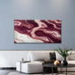 Maroon Rose Gold Marble Wall Art Canvas Office Home Room Framed 80x45cm