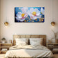 White Flowers with Yellow Center Wall Art Canvas Office Home Room Framed 120x60cm