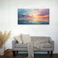Dreamy Pastel Sea Sunrise Wall Art Canvas Office Home Room Framed 80x45cm