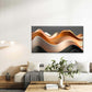 Abstract Wave Forms in Warm Wall Art Canvas Office Home Room Framed 120x60cm