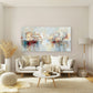 Abstract Saints City Wall Art Canvas Office Home Room Framed 120x60cm