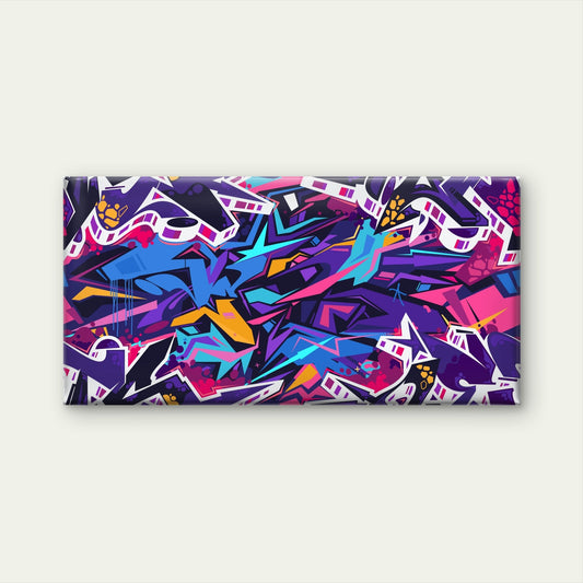 Abstract Colorful Street Graffiti Wall Art Canvas Office Home Framed 80x45cm