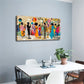 African Cultural Music Party Wall Art Canvas Office Home Room Framed 120x60cm