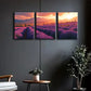 3pcs Lavender Fields in Provence Metal Print Ready to Hang Art